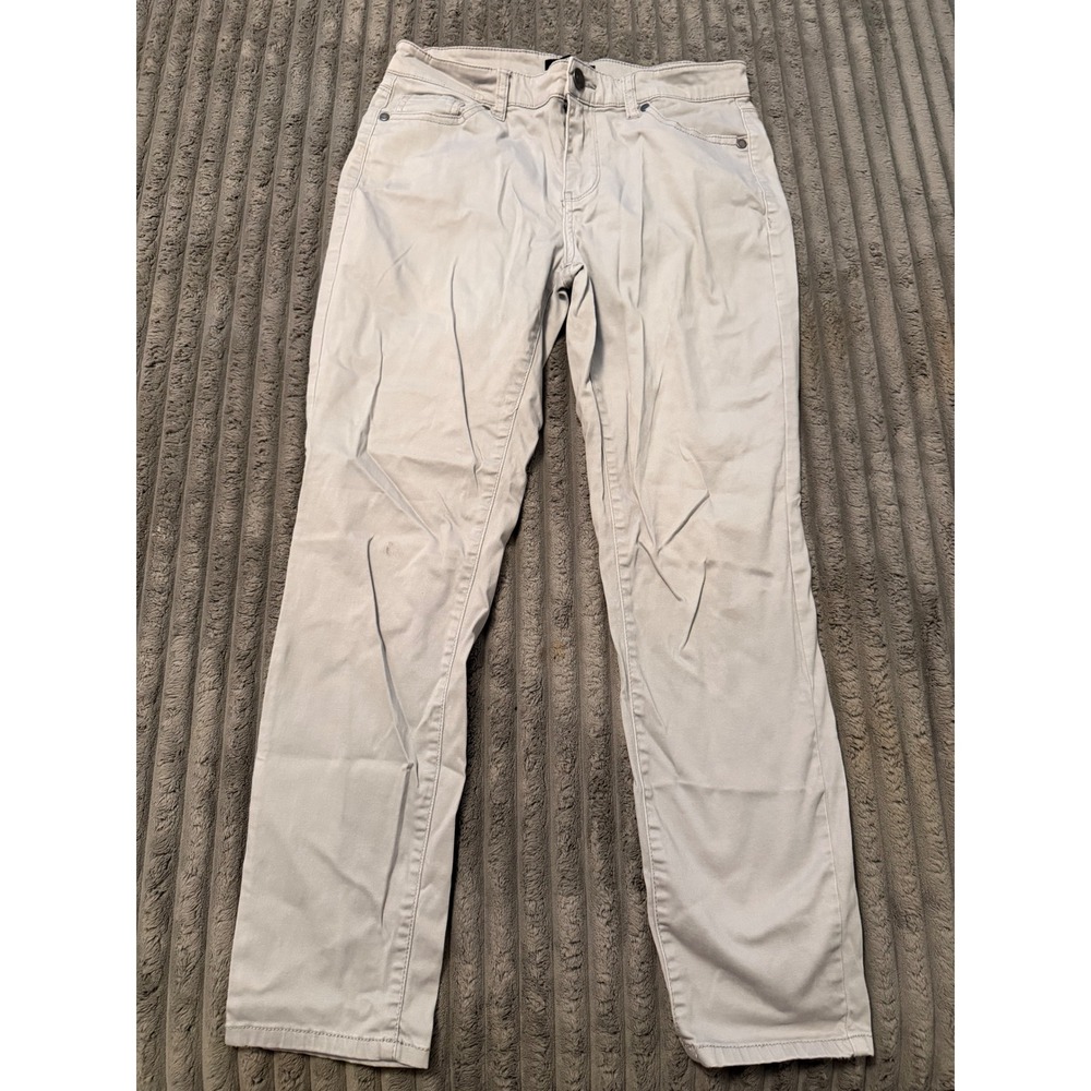 Buffalo David Bitton Daily Mid Rise Stretch Skinny Ankle Grazer Pants Gray